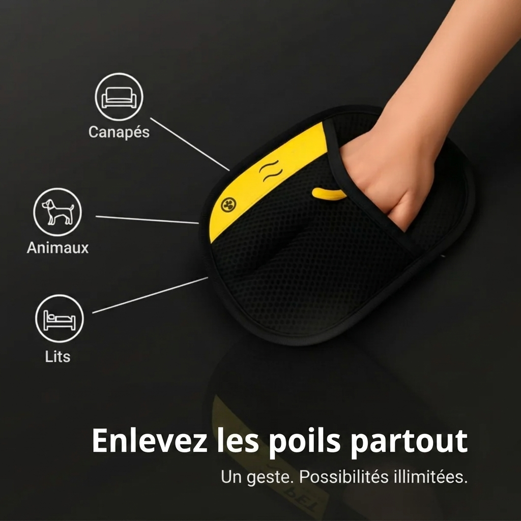 Gant attrape poil