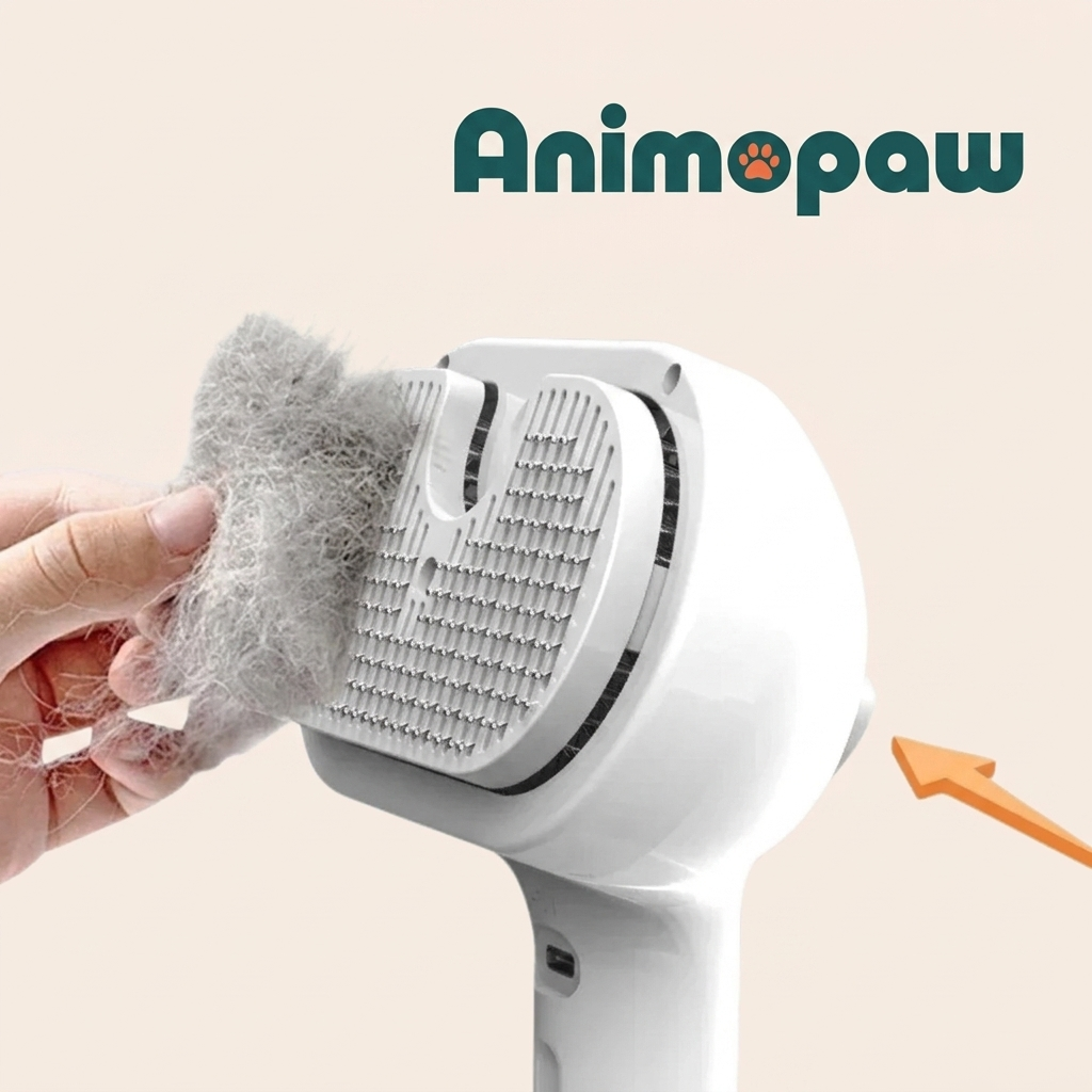 VapoBrosse AnimoPaw — Brosse de Toilettage Professionnelle pour Animaux de Compagnie